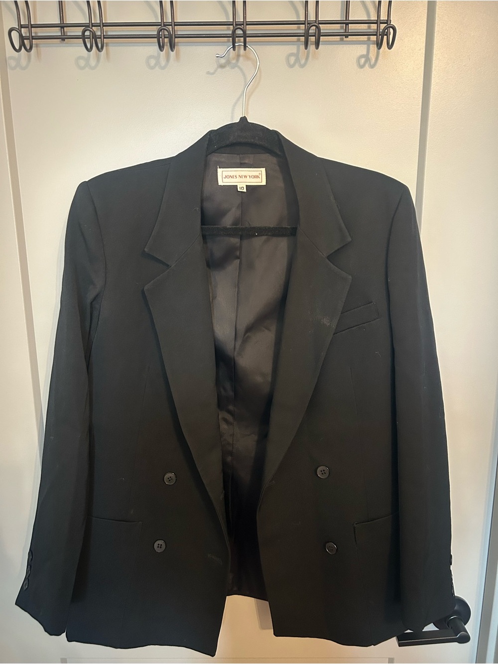 Jones New York Black Double-Breasted Suit Blazer (Women’s)